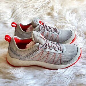 Timberland Women's Light Gray Mesh Solar Wave Low Top Lace Up Sneakers SZ 8